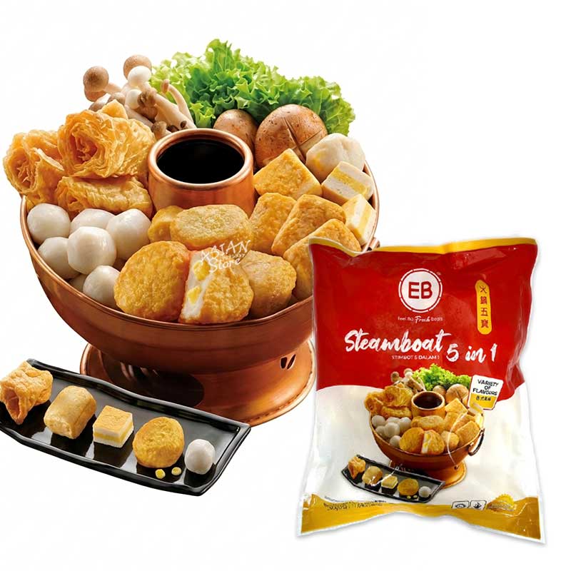 【冷凍便】EB海鮮団子5種ミックス／EB火鍋五宝 500g