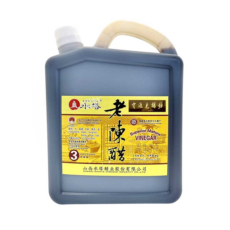 【常温便】SHUITA 老陳酢（穀物酢）3年陳醸（業務用）／山西水塔牌 老陳酢1400ml 黒酢