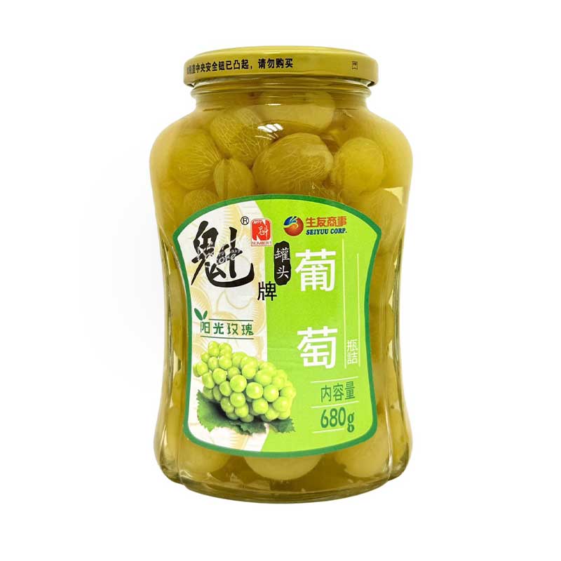 【常温便】ぶどうの瓶詰め／魁牌 葡萄缶頭 680g（固形料340g）