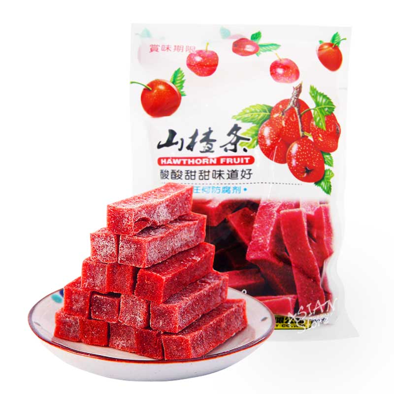 常温便】サンザシスティック／万里果山査条200g｜お菓子類／零食类｜アジア（中華）食材専門通販｜アジアンストア／Asian Store 酸甜无核山楂 サンザシ 山楂蜜饯 山楂果 糖葫芦 砂糖漬け 新鮮で核なし サンザシまるごと お菓子 おやつ 健康食品 即食空心无核山
