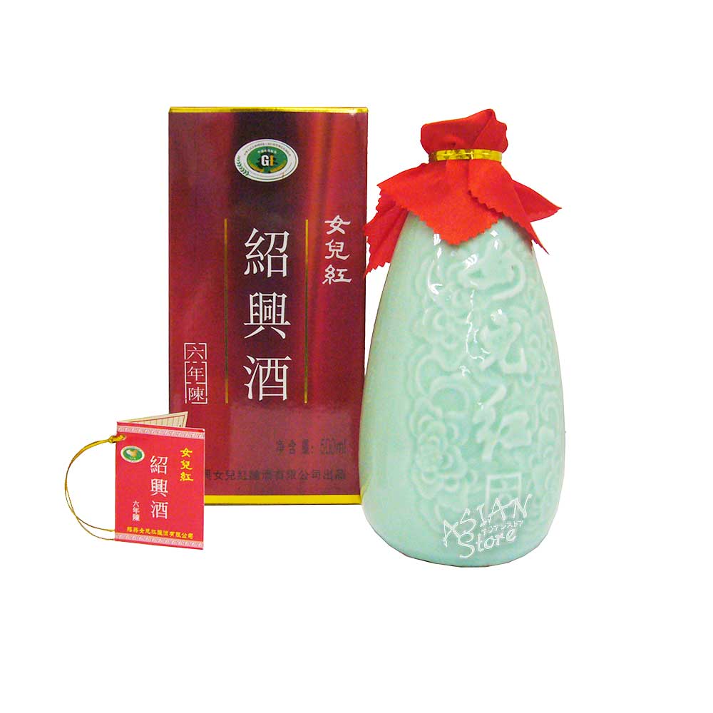 常温便】【紹興酒】龍泉青磁女児紅紹興酒(6年)500ml/16度｜【中国