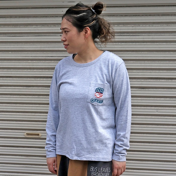 [Last One SALE] ポケットサガラS刺繍長袖Tシャツ