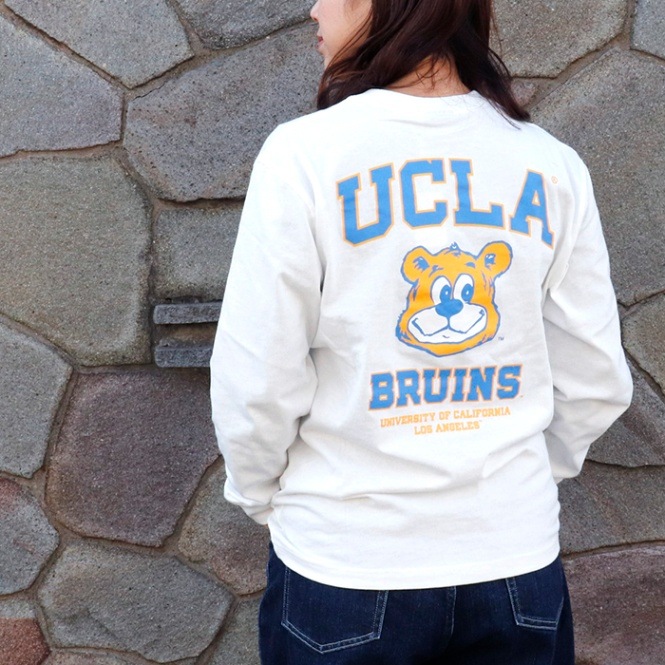 UCLA カレッジベア プリント 長袖Tシャツ|トップス|Asrabbit
