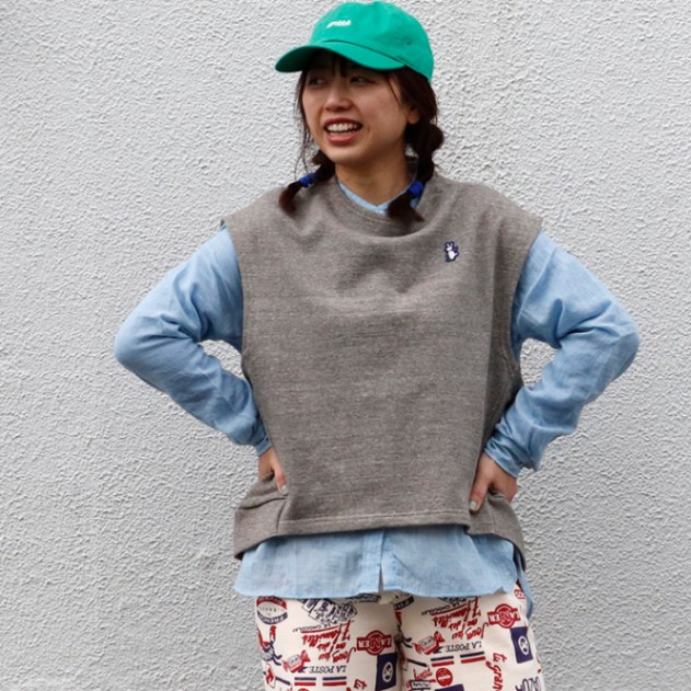 チビうさワッペン コクーン スウェットベスト|トップス|Asrabbit