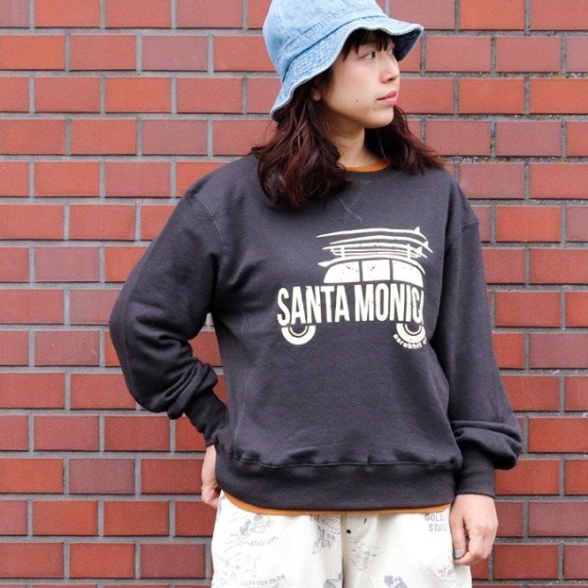 [お買い得] SANTA MONICA プリント 裏毛 プルオーバー|トップス|Asrabbit
