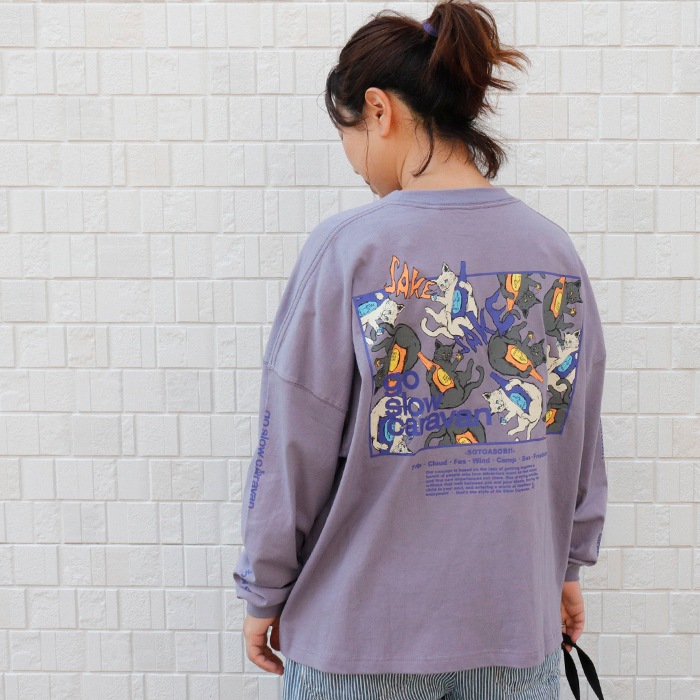 go slow caravan | USA/C ��������LOGO�Хå��ץ��ȥߥɥ�TEE (WOMENS) 25AW