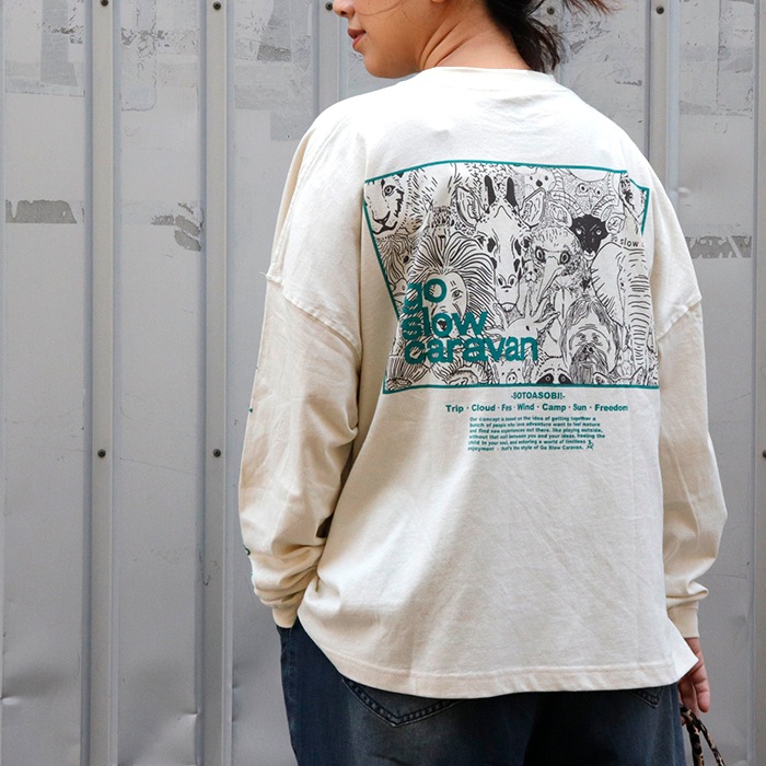 go slow caravan | USA/C ��������LOGO�Хå��ץ��ȥߥɥ�TEE (WOMENS) 25AW