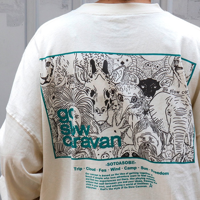 go slow caravan | USA/C ��������LOGO�Хå��ץ��ȥߥɥ�TEE (WOMENS) 25AW