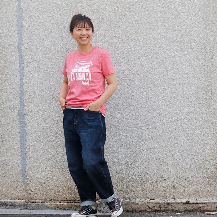 [㤤] SANTAMONICA ץ ȥ饤֥ Ⱦµ T