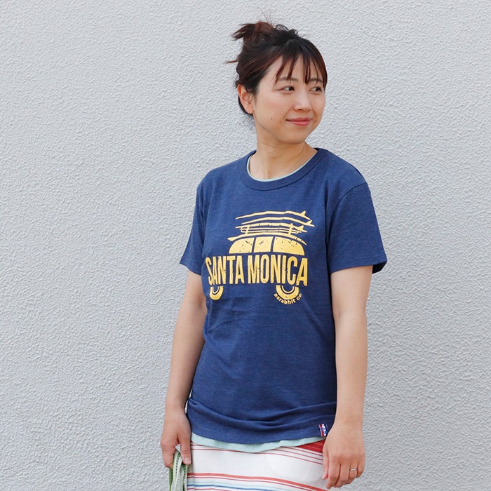 [㤤] SANTAMONICA ץ ȥ饤֥ Ⱦµ T
