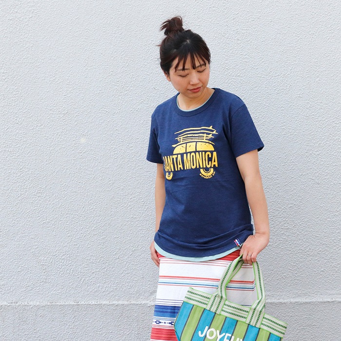 [㤤] SANTAMONICA ץ ȥ饤֥ Ⱦµ T