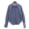 ヴィヴィアンウエストウッド レッドレーベル 総柄 長袖 シャツ 2 ブルー系 Vivienne Westwood RED LABEL レディース 【220904】 古着|長袖シャツ|トップス