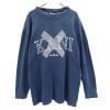 カールカナイジーンズ ロゴ刺繍 長袖 Tシャツ ネイビー KARL KANI JEANS メンズ 古着 220916 【PD】|長袖・その他袖丈Tシャツ|トップス