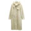 プラダ イタリア製 中綿 コート 46 アイボリー系 PRADA フード レディース 【221209】 古着|コート|アウター
