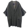 レギュレーションヨウジヤマモト 日本製 グレンチェック柄 袖フリル コート 2 グレー系 REGULATION Yohji Yamamoto レディース 【221215】 古着|コート|アウター