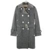マッキントッシュ ウール100％ トレンチコート 32 黒×白 Mackintosh レディース 【221216】 古着|コート|アウター