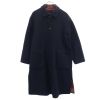 ブルーレーベルクレストブリッジ ウール混 リバーシブル ステンカラー コート 38 黒／えんじ系 BLUE LABEL CRESTBRIDGE レディース 【230222】 古着|コート|アウター