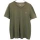 ポロラルフローレン Vネック 半袖 Tシャツ M カーキ POLO RALPH LAUREN ロゴ刺繍 メンズ 【230813】 古着 メール便可|半袖Tシャツ|トップス