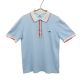 ラコステ 日本製 ロゴワッペン 半袖 ポロシャツ 2 ブルー LACOSTE 鹿の子地 メンズ 【230822】 古着 メール便可 【PD】|半袖ポロ・ラガーシャツ|トップス