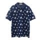 アベイシングエイプ 日本製 総柄 半袖 ポロシャツ XL ネイビー A BATHING APE ロゴ メンズ 【230828】 古着 メール便可|半袖ポロ・ラガーシャツ|トップス