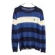 バーバリーブラックレーベル ウールブレンド ボーダー柄 ニット 2 ブルー系 BURBERRY BLACK LABEL 長袖 ロゴ メンズ 【230925】 古着 【PD】|ニット・セーター|トップス