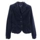 アルマーニジーンズ ベロア調 テーラードジャケット 12 ネイビー ARMANI JEANS レディース 古着 【231125】|テーラー・ブレザー|アウター