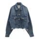 ザラ ロゴボタン デニムジャケット XS ブルー ZARA ジージャン レディース 古着 【240114】 【PD】|デニムジャケット|アウター