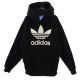 アディダス トレフォイルロゴプリント 長袖 スウェットパーカー 1XO ブラック adidas プルオーバー トレーナー メンズ 古着 【240213】|トレーナー|トップス