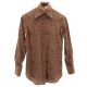 ステファノリッチ 総柄 長袖 サテン シャツ 40 ブラウン STEFANO RICCI レディース 古着 【240304】|長袖シャツ|トップス