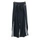 アディダス トレフォイルロゴ トラックパンツ L ブラック×ホワイト adidas ワイドレッグ レディース 古着 【240310】|ロングパンツ|ボトムス