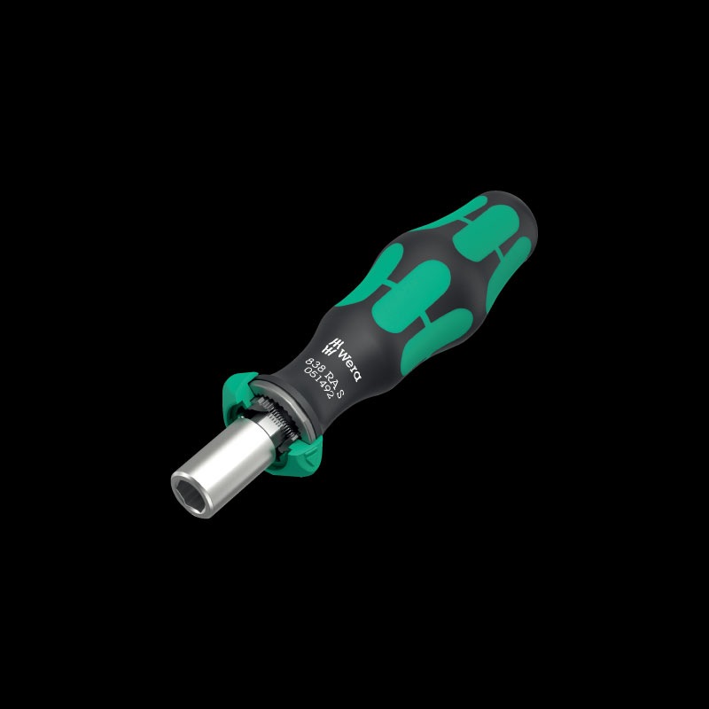 Wera Kraftform 816 RA Ratcheting Screwdriver | 1/4 Inch Bit Holder With Rapidaptor Chuck | 60 Tooth Mechanism
