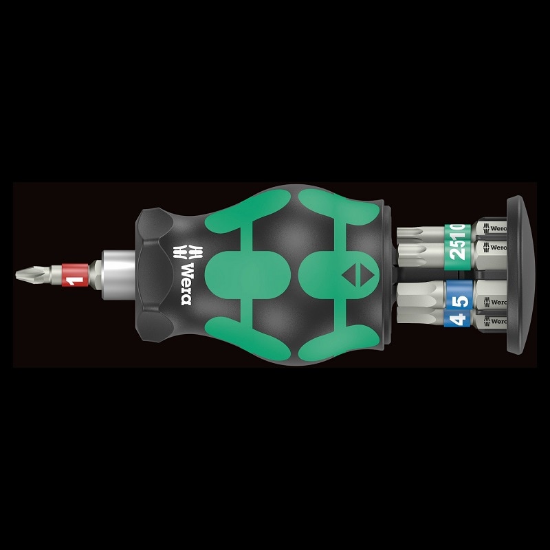 Wera Kraftform Kompakt 26 Screwdriver Set - 7-Piece Combo Driver With Bits & Pouch