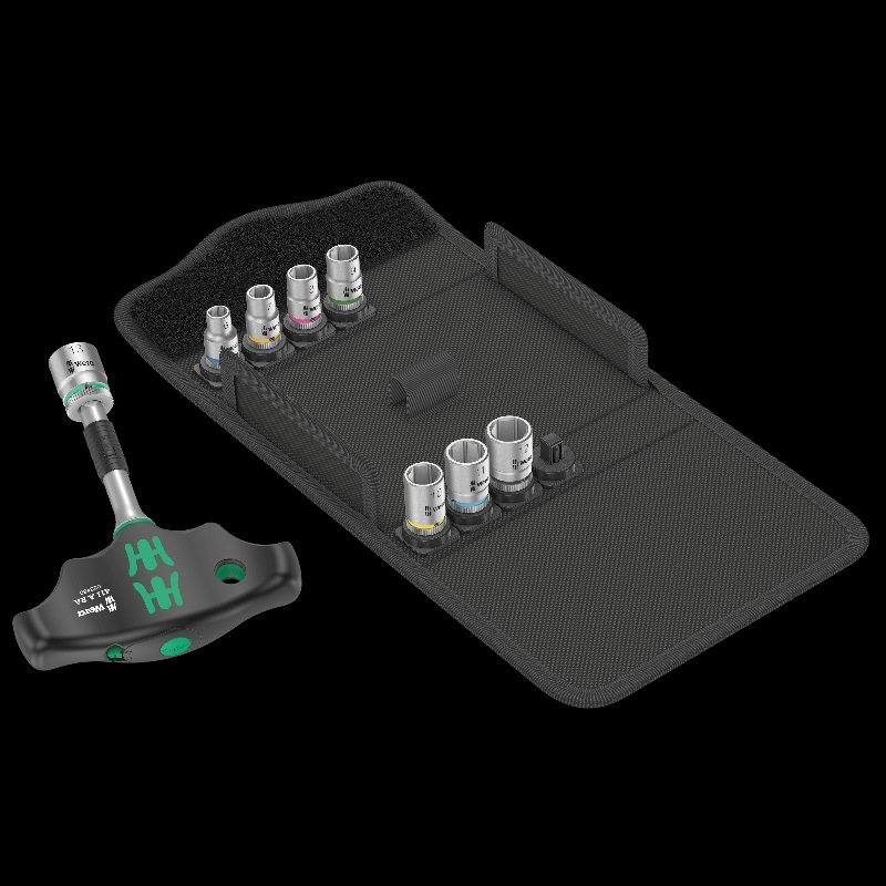 Coffret Wera Kraftform Kompakt 400 RA - 2 Poignées T à Cliquet - Métrique - NEUF