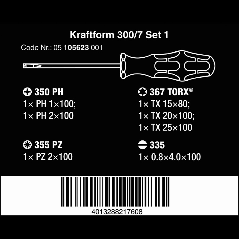 Kraftform 300/7 Set 1 | Wera | BLUECOLOR.WORK＜公式サイト＞