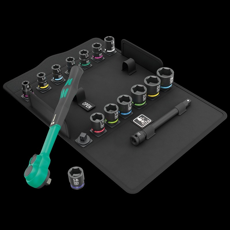 Wera 05005530001 16-delig 8100 SB 12 Zyklop Comfort Ratelset Omschakelpal 3 8aandrijving Metrisch 691f3555b2c050e7af00cc82