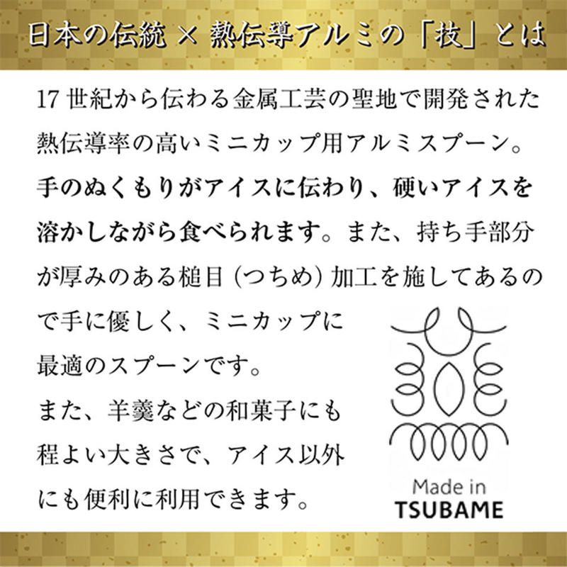 日本の伝統【燕製】熱伝導スプーン 2本 ハーゲンダッツミニカップ用 ギフトセット　メール便なら送料無料で翌日出荷！