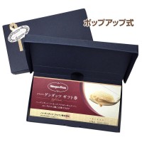 メール便 翌日配達・送料無料 ポップアップギフトボックス(青)入り ハーゲンダッツギフト券 10枚 高級ギフトボックス