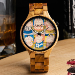 【F.M.C.浮世絵シリーズ　歌川国郷 相撲　】メンズ 木製腕時計 浮世絵 JAPAN 歌川国郷 相撲 すもう 錦絵 クォーツ アレルギー