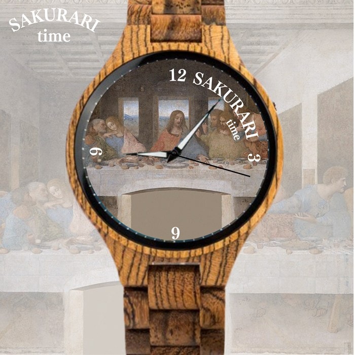 【予約商品】【オリジナル文言可】レオナルド・ダ・ビンチ 最後の晩餐メンズ 腕時計 クオーツ式