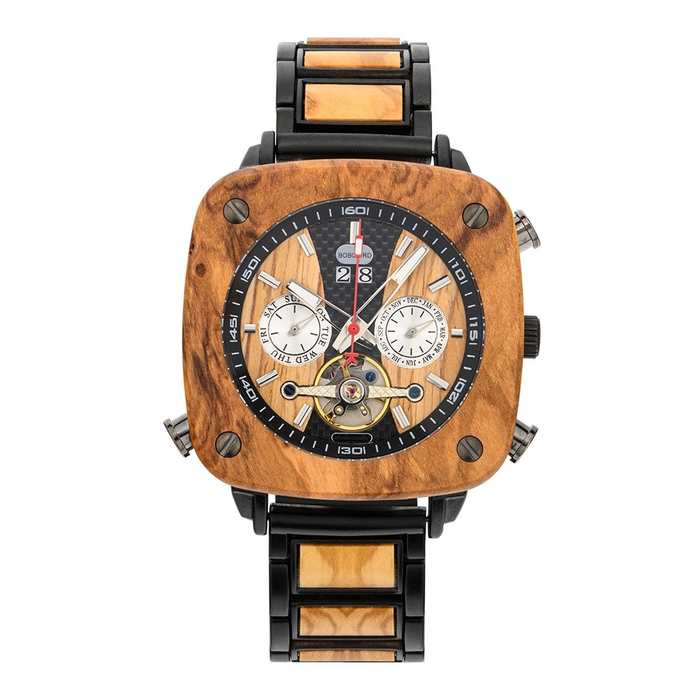 【機械式腕時計】木製メンズ  木製 機械式 正規品