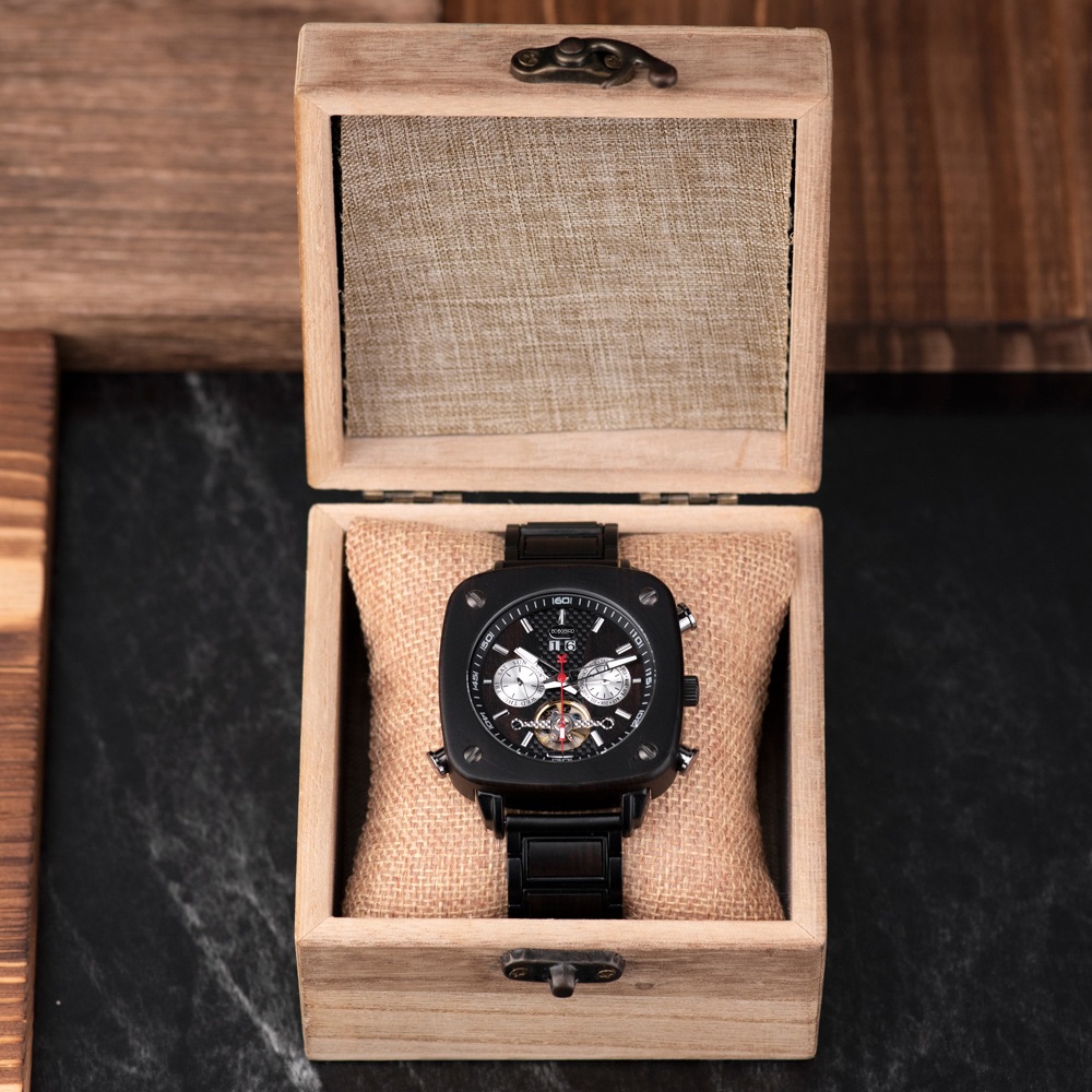 【機械式腕時計】木製メンズ  木製 機械式 正規品