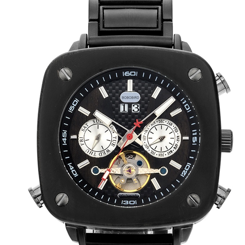 【機械式腕時計】木製メンズ  木製 機械式 正規品