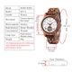 【機械式自動巻き】レディース 木製腕時計