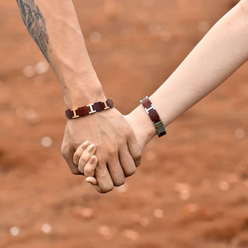 【ユニセックス　木製バングル】  天然木材