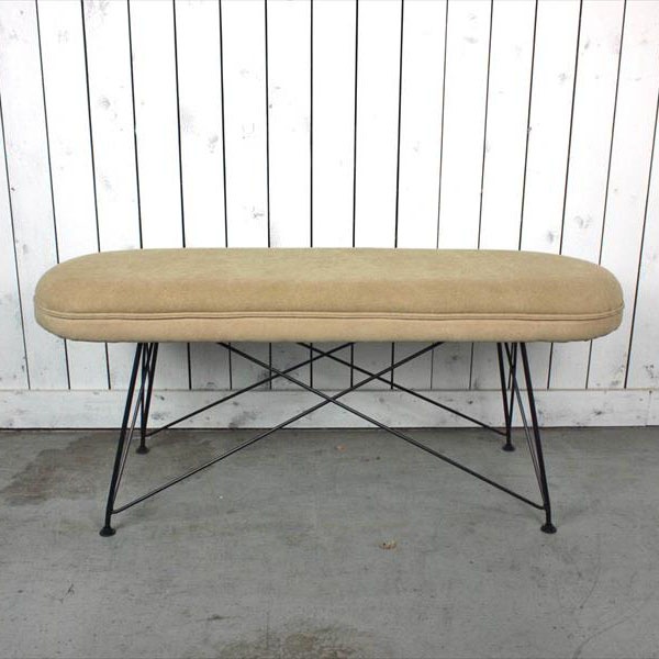 ベージュ キルティングデザイン ベンチ*3 ベージュ キルティング