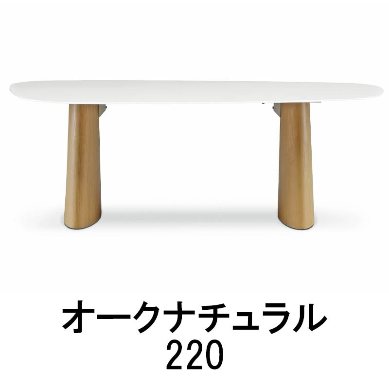 【予約販売】シャロン 変形ダイニングテーブル（サイズ・脚カラー選択可）