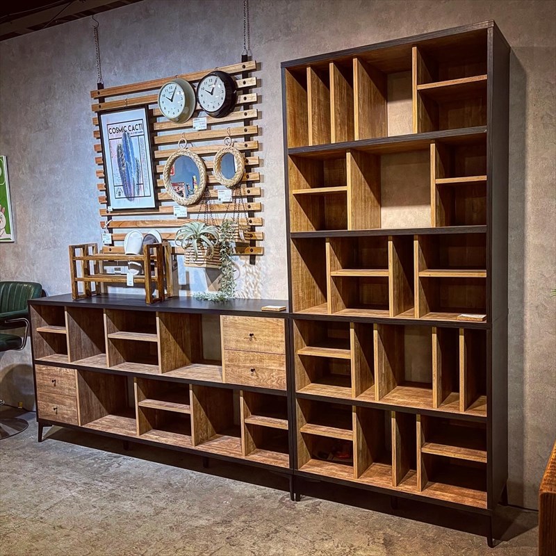 開梱設置組立 シェルフ Tanasu 1800 ローシェルフ 本棚 完成品 新生活 引越し 一人暮らし 日本製