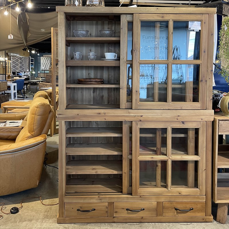 キャビネット・サイドボード GARAKU CABINET ガラク キャビネット 120cm(ブラウン 120cm): キャビネット