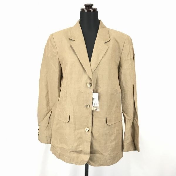 定価4.1万タグ付新古品★マドモアゼルノンノン/パパス★イラクサ使用/春夏ジャケット/ブレザー【レディースM/ベージュ】薄手/背抜き◆BG9|Coats, Jackets & Vests|Women'