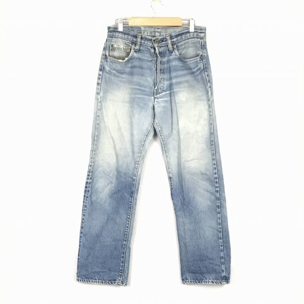 ビンテージ/Vintage/1966/70s-80s★Levi's 501/リーバイス 66後期?★赤耳/トップボタン裏刻印6/平行ステッチ【W30】ボタンフライ/selvedge◆BF646|PAN